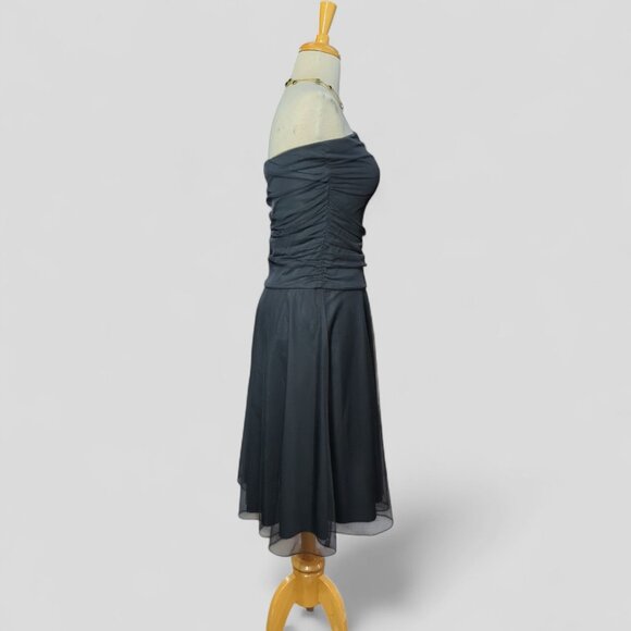 Vintage Womens Dress Small Y2K Strapless Mesh Romantic Gothic Witchy Punk Emo - Picture 15 of 15